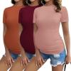 3pcs Caramel/ Burgundy Red/ Dirty Pink