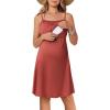 imageEkouaer Womens Sleeveless Nursing Dress Summer Breastfeeding Dresses Adjustable Strap Maternity ClothesCaramel