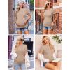 imageEkouaer Womens Maternity Shirts Short Sleeve 3 Packs Crew Neck Pregnancy Tee Tops Tunic Blouse Soft Mama Clothes SXXL3pcs Black  Brown  Khaki