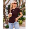imageEkouaer Womens Maternity Shirts Short Sleeve 3 Packs Crew Neck Pregnancy Tee Tops Tunic Blouse Soft Mama Clothes SXXL3pcs Black  Burgundy Red  Green