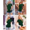 imageEkouaer Womens Maternity Shirts Short Sleeve 3 Packs Crew Neck Pregnancy Tee Tops Tunic Blouse Soft Mama Clothes SXXL3pcs Black  Burgundy Red  Green