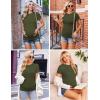 imageEkouaer Womens Maternity Shirts Short Sleeve 3 Packs Crew Neck Pregnancy Tee Tops Tunic Blouse Soft Mama Clothes SXXL3pcs Black  Burgundy Red Army Green