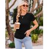 imageEkouaer Womens Maternity Shirts Short Sleeve 3 Packs Crew Neck Pregnancy Tee Tops Tunic Blouse Soft Mama Clothes SXXL3pcs Black  Burgundy Red Army Green