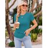imageEkouaer Womens Maternity Shirts Short Sleeve 3 Packs Crew Neck Pregnancy Tee Tops Tunic Blouse Soft Mama Clothes SXXL3pcs Black  Dark Grey  Teal