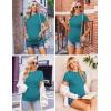 imageEkouaer Womens Maternity Shirts Short Sleeve 3 Packs Crew Neck Pregnancy Tee Tops Tunic Blouse Soft Mama Clothes SXXL3pcs Black  Dark Grey  Teal