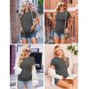 imageEkouaer Womens Maternity Shirts Short Sleeve 3 Packs Crew Neck Pregnancy Tee Tops Tunic Blouse Soft Mama Clothes SXXL3pcs Black  Dark Grey  Teal