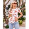 imageEkouaer Womens Maternity Shirts Short Sleeve 3 Packs Crew Neck Pregnancy Tee Tops Tunic Blouse Soft Mama Clothes SXXL3pcs Black  Dirty Pink  Floral