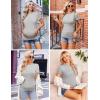 imageEkouaer Womens Maternity Shirts Short Sleeve 3 Packs Crew Neck Pregnancy Tee Tops Tunic Blouse Soft Mama Clothes SXXL3pcs Black  Dirty Pink  Light Grey