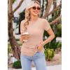 imageEkouaer Womens Maternity Shirts Short Sleeve 3 Packs Crew Neck Pregnancy Tee Tops Tunic Blouse Soft Mama Clothes SXXL3pcs Black  Dirty Pink  Light Grey
