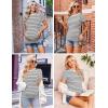 imageEkouaer Womens Maternity Shirts Short Sleeve 3 Packs Crew Neck Pregnancy Tee Tops Tunic Blouse Soft Mama Clothes SXXL3pcs Black  Dirty Pink  White Stripe