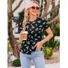 imageEkouaer Womens Maternity Shirts Short Sleeve 3 Packs Crew Neck Pregnancy Tee Tops Tunic Blouse Soft Mama Clothes SXXL3pcs Black  Light Grey  Floral
