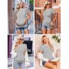 imageEkouaer Womens Maternity Shirts Short Sleeve 3 Packs Crew Neck Pregnancy Tee Tops Tunic Blouse Soft Mama Clothes SXXL3pcs Burgundy Red  Light Green  Grey Stripe