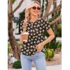 imageEkouaer Womens Maternity Shirts Short Sleeve 3 Packs Crew Neck Pregnancy Tee Tops Tunic Blouse Soft Mama Clothes SXXL3pcs Floral  Dark Grey  Army Green