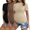 3pcs Black / Brown / Khaki