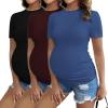 3pcs Black / Burgundy Red / Dark Blue
