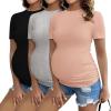 3pcs Black / Dirty Pink / Light Grey