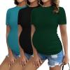 3pcs Black / Green / Teal