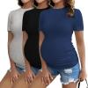 3pcs Black / Light Grey / Blue