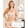 imageEkouaer Nursing Bras for Breastfeeding Ribbed Seamless Ultra Comfort Maternity Bralette Wireless Pregnancy Sleep BraBeige
