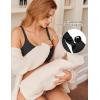imageEkouaer Nursing Bras for Breastfeeding Ribbed Seamless Ultra Comfort Maternity Bralette Wireless Pregnancy Sleep BraBlack