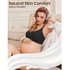 imageEkouaer Nursing Bras for Breastfeeding Ribbed Seamless Ultra Comfort Maternity Bralette Wireless Pregnancy Sleep BraBlack