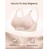 imageEkouaer Nursing Bras for Breastfeeding Ribbed Seamless Ultra Comfort Maternity Bralette Wireless Pregnancy Sleep BraBlackCream