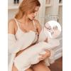 imageEkouaer Nursing Bras for Breastfeeding Ribbed Seamless Ultra Comfort Maternity Bralette Wireless Pregnancy Sleep BraCreamBeige