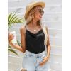 imageEkouaer Satin Cowl Neck Tank Top Women Camisole Silky Loose Sleeveless Basic Blouse Ladies Satin Tank ShirtBlack