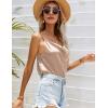 imageEkouaer Satin Cowl Neck Tank Top Women Camisole Silky Loose Sleeveless Basic Blouse Ladies Satin Tank ShirtChampagne