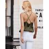 imageEkouaer Satin Cowl Neck Tank Top Women Camisole Silky Loose Sleeveless Basic Blouse Ladies Satin Tank ShirtDark Green