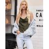 imageEkouaer Satin Cowl Neck Tank Top Women Camisole Silky Loose Sleeveless Basic Blouse Ladies Satin Tank ShirtDark Green