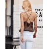 imageEkouaer Satin Cowl Neck Tank Top Women Camisole Silky Loose Sleeveless Basic Blouse Ladies Satin Tank ShirtKhaki