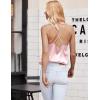 imageEkouaer Satin Cowl Neck Tank Top Women Camisole Silky Loose Sleeveless Basic Blouse Ladies Satin Tank ShirtLight Pink