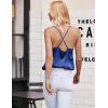 imageEkouaer Satin Cowl Neck Tank Top Women Camisole Silky Loose Sleeveless Basic Blouse Ladies Satin Tank ShirtNavy Blue