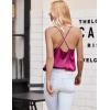 imageEkouaer Satin Cowl Neck Tank Top Women Camisole Silky Loose Sleeveless Basic Blouse Ladies Satin Tank ShirtRose Red