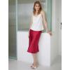 imageEkouaer Satin Cowl Neck Tank Top Women Camisole Silky Loose Sleeveless Basic Blouse Ladies Satin Tank ShirtWhite