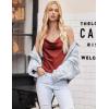 imageEkouaer Satin Cowl Neck Tank Top Women Camisole Silky Loose Sleeveless Basic Blouse Ladies Satin Tank ShirtWine Red