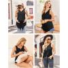 imageEkouaer Womens Maternity Nursing Tank Tops Sleeveless Breastfeeding Shirts Double Layer Summer Pregnancy ClothesBlack