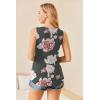 imageEkouaer Womens Maternity Nursing Tank Tops Sleeveless Breastfeeding Shirts Double Layer Summer Pregnancy ClothesGrey Flower