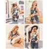 imageEkouaer Womens Maternity Nursing Tank Tops Sleeveless Breastfeeding Shirts Double Layer Summer Pregnancy ClothesGrey Flower