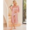imageEkouaer Womens Satin Robe Silk Kimono Bathrobe for Bride Long Bridesmaids Wedding Party Loungewear Sleepwear SXXLDusty Rose