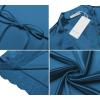 imageEkouaer Womens Satin Robe Silk Kimono Bathrobe for Bride Long Bridesmaids Wedding Party Loungewear Sleepwear SXXLPeacock Blue