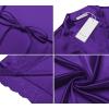 imageEkouaer Womens Satin Robe Silk Kimono Bathrobe for Bride Long Bridesmaids Wedding Party Loungewear Sleepwear SXXLPurple