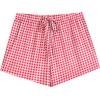 imageEkouaer Women Pajama Shorts Comfy Lounge Bottom with Pockets Stretch Strip Sleepwear Drawstring Pj Bottoms Sleep Shorts1red White Plaid