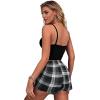 imageEkouaer Women Pajama Shorts Comfy Lounge Bottom with Pockets Stretch Strip Sleepwear Drawstring Pj Bottoms Sleep ShortsBlack Plaid