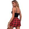 imageEkouaer Women Pajama Shorts Comfy Lounge Bottom with Pockets Stretch Strip Sleepwear Drawstring Pj Bottoms Sleep ShortsBlack Red Plaid