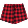 imageEkouaer Women Pajama Shorts Comfy Lounge Bottom with Pockets Stretch Strip Sleepwear Drawstring Pj Bottoms Sleep ShortsBlack Red Plaid