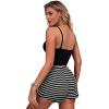imageEkouaer Women Pajama Shorts Comfy Lounge Bottom with Pockets Stretch Strip Sleepwear Drawstring Pj Bottoms Sleep ShortsBlack Strip
