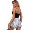imageEkouaer Women Pajama Shorts Comfy Lounge Bottom with Pockets Stretch Strip Sleepwear Drawstring Pj Bottoms Sleep ShortsGrey Plaid