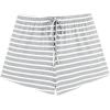 imageEkouaer Women Pajama Shorts Comfy Lounge Bottom with Pockets Stretch Strip Sleepwear Drawstring Pj Bottoms Sleep ShortsGrey Strip